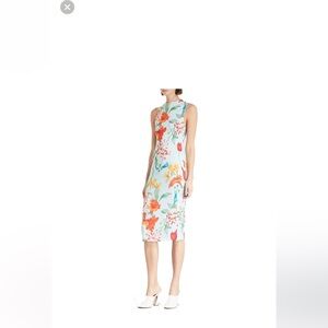 Alice + Olivia Delora Greenwich Garden Floral Midi Dress. Size 6. New with tags.